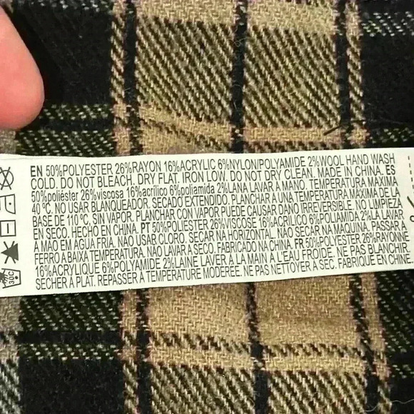 Forever 21 Ladies Black And Tan Heavy Buffalo Plaid Button Down Shirt Size Small - Picture 13 of 15